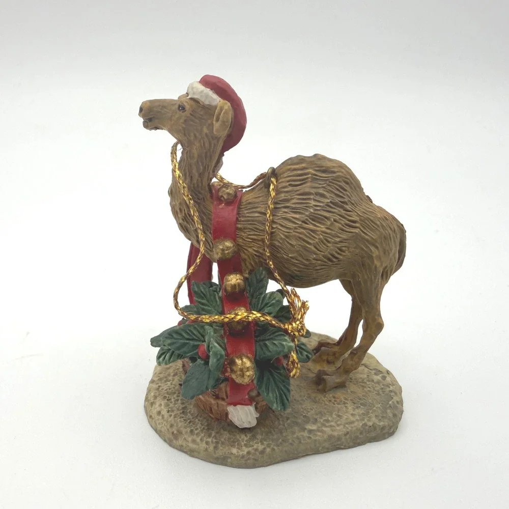 Silver Deer Christmas Animals Camel Figurine Tom Rubel Brown 1990 Vintage‎ Boxed